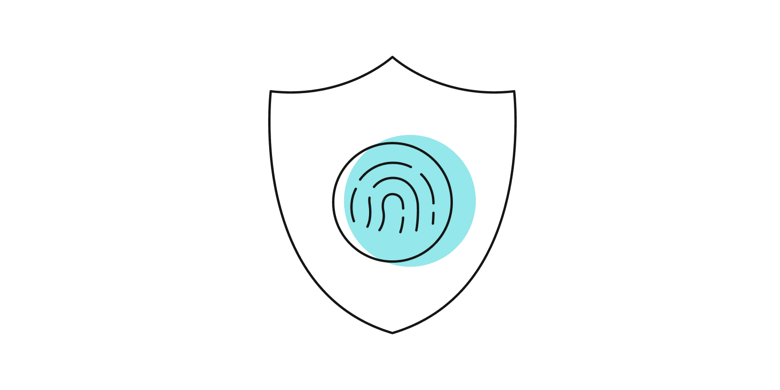 Icon of a shield with a thumbprint