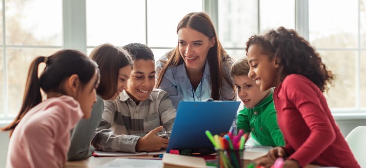 Therapist working with a young child. 