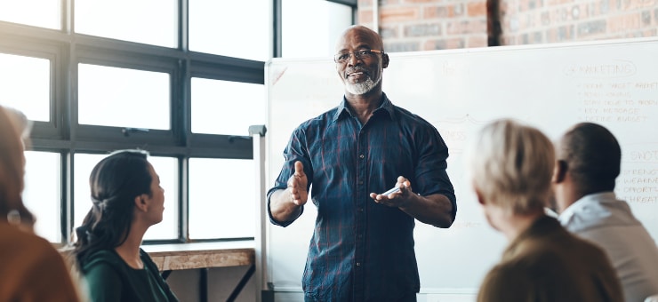 Therapist working with a young child. 