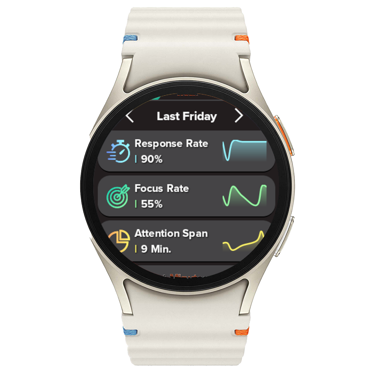 Revibe watch face: stats.