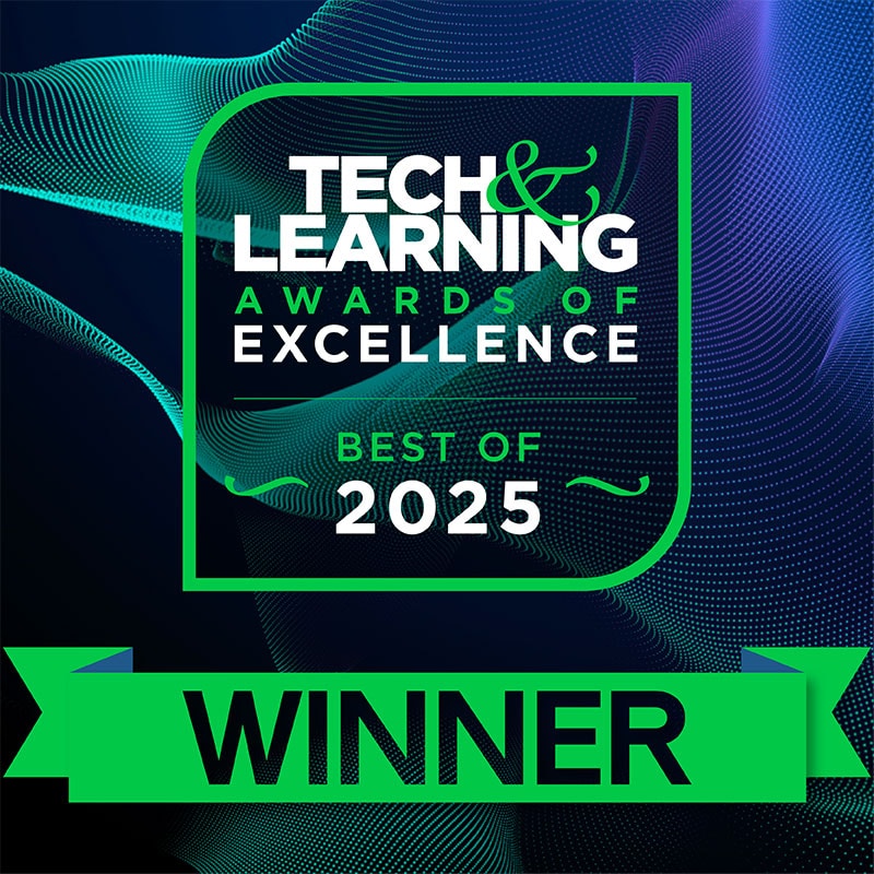Tech & Learning Awards of Excellence Best of 2025 winner badge.