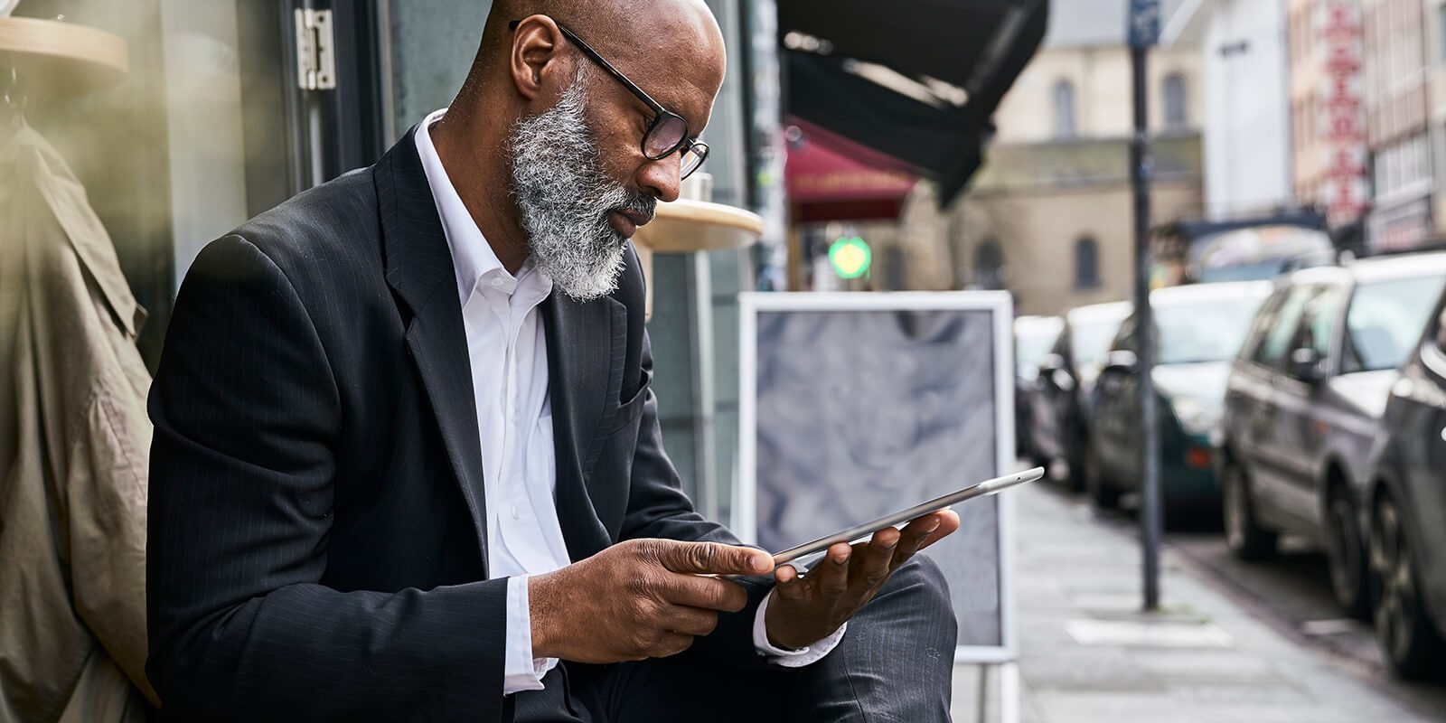 Person with tablet