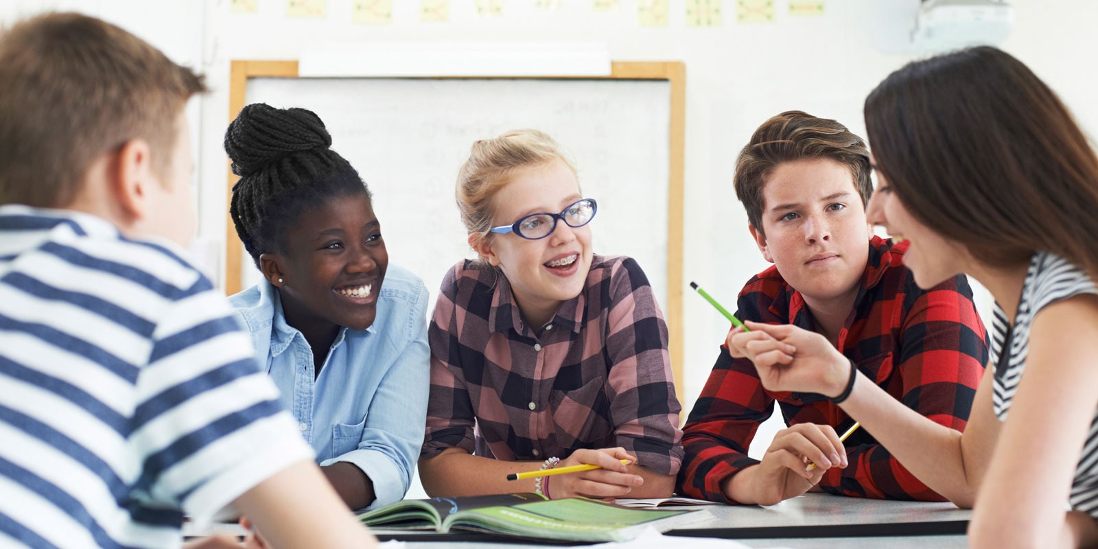 Students learning in the classroom.